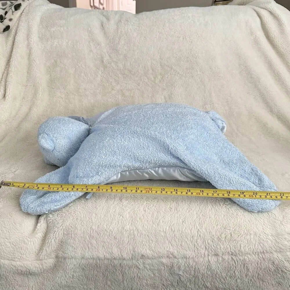 Baby Gund Sweekins Comfy Cozy Hideaways Blue Teddy Bear Satin Pillow Lovey Zip